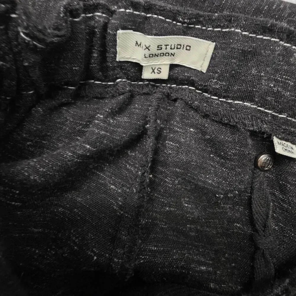Max Studio Size XS Heathered Black Flare Pants